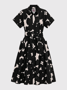 HEIDI dress Jumbo Blooms Black & Ivory - Lesley Evers-cotton dress-Dress-heidi