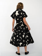 HEIDI dress Jumbo Blooms Black & Ivory - Lesley Evers-cotton dress-Dress-heidi