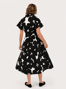 HEIDI dress Jumbo Blooms Black & Ivory - Lesley Evers-cotton dress-Dress-heidi