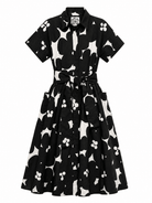 HEIDI dress Jumbo Blooms Black & Ivory - Lesley Evers - cotton dress - Dress - heidi