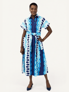 HEIDI dress Rio Blue - Lesley Evers-cotton dress-Dress-heidi
