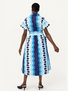 HEIDI dress Rio Blue - Lesley Evers-cotton dress-Dress-heidi