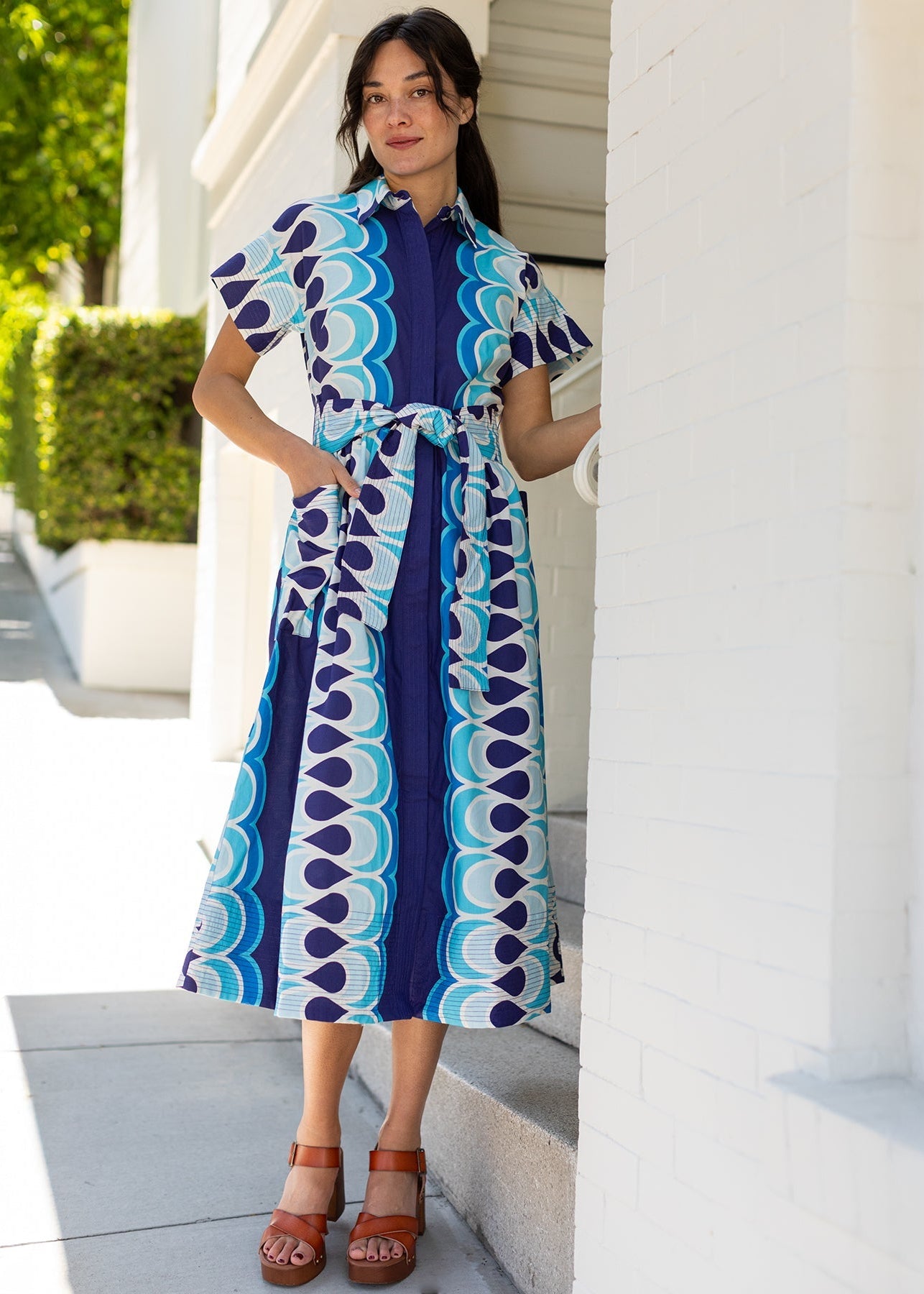 HEIDI dress Rio Blue - Lesley Evers - cotton dress - Dress - Printed Dress