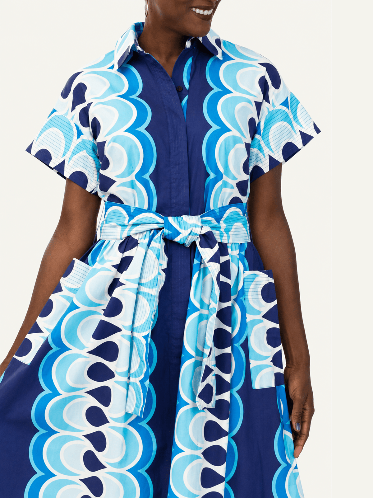 HEIDI dress Rio Blue - Lesley Evers-cotton dress-Dress-heidi