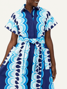 HEIDI dress Rio Blue - Lesley Evers-cotton dress-Dress-heidi