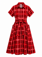 HEIDI dress Sausalito Red - Lesley Evers - cotton dress - Dress - heidi