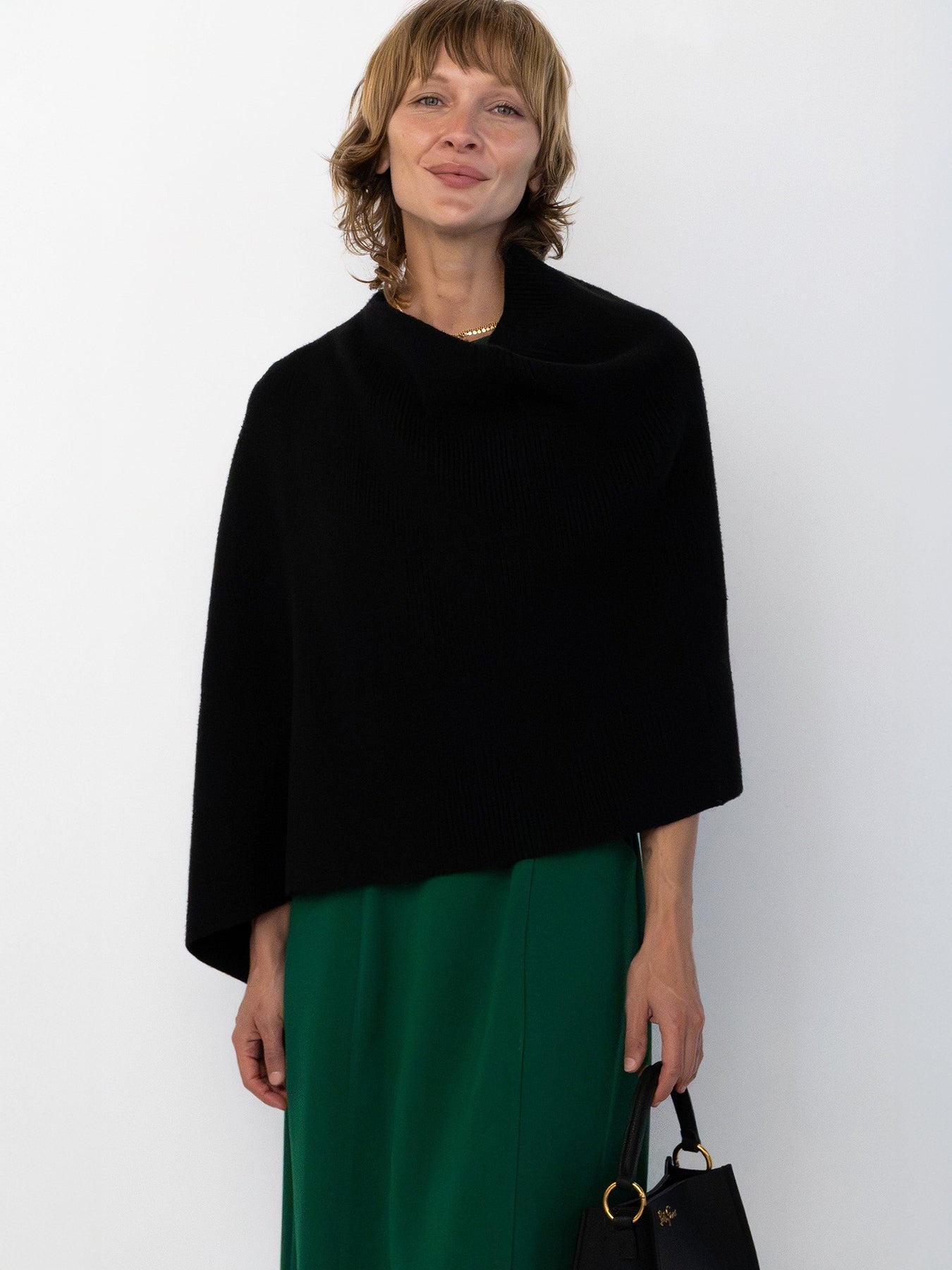 HELEN poncho Black - Lesley Evers-rain poncho-Shop-Shop/All Products