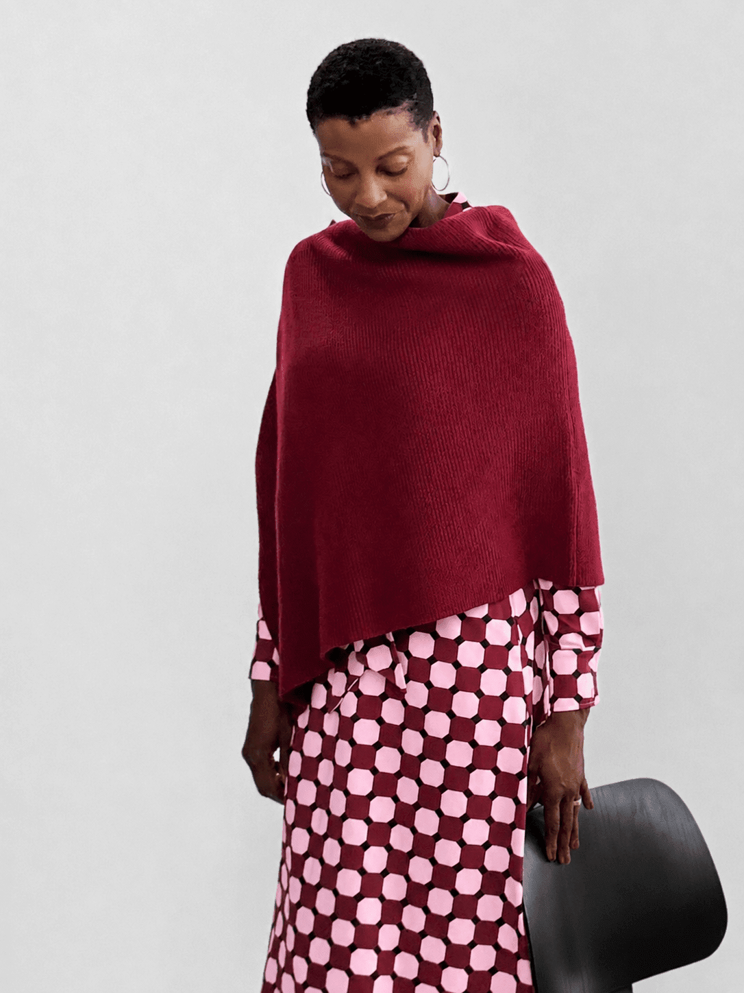 HELEN poncho Burgundy - Lesley Evers-rain poncho-Shop-Shop/All Products