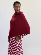 HELEN poncho Burgundy - Lesley Evers-rain poncho-Shop-Shop/All Products