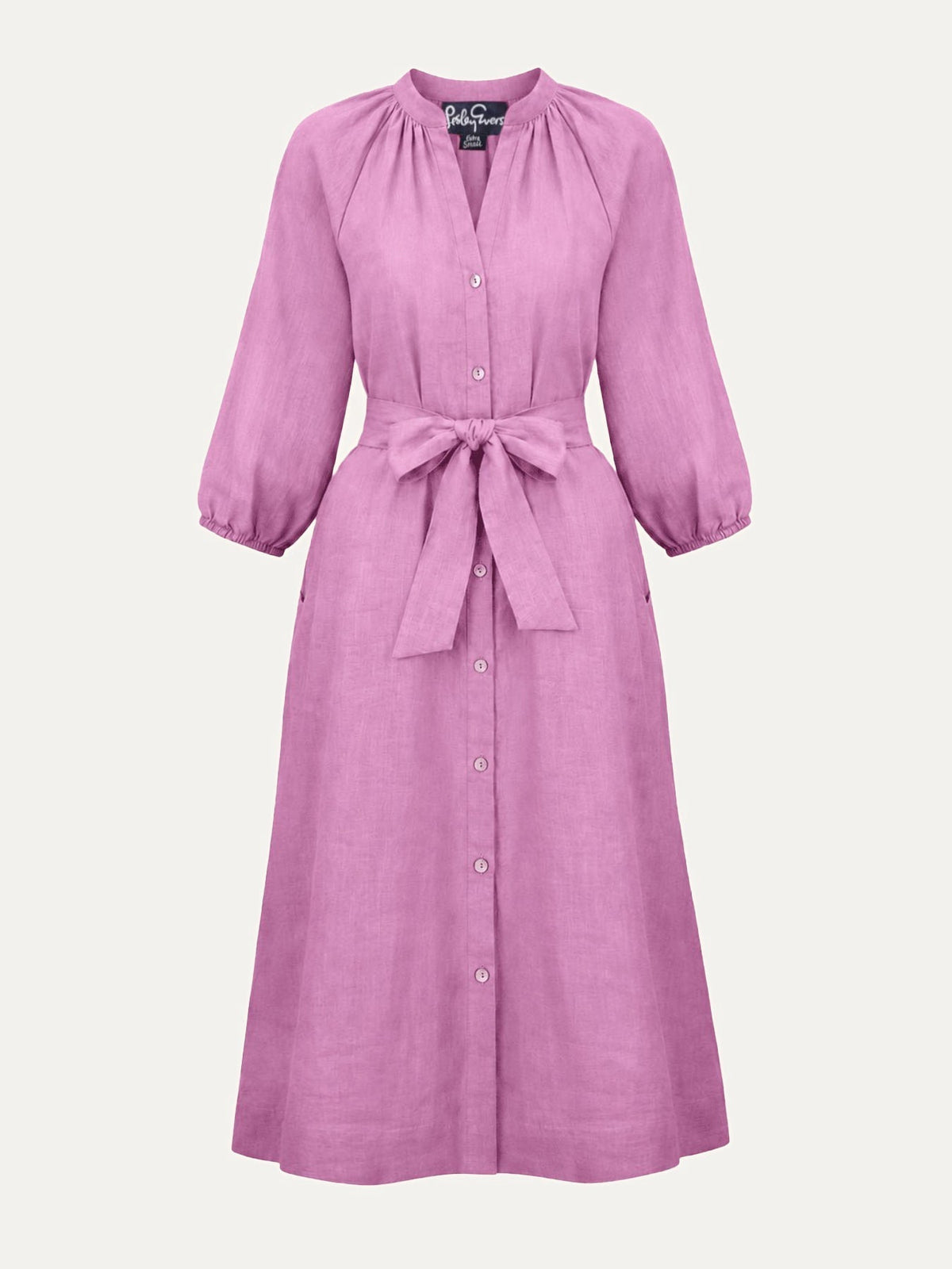 HENRIETTA dress Lilac - Lesley Evers-Dress-linen dress-new