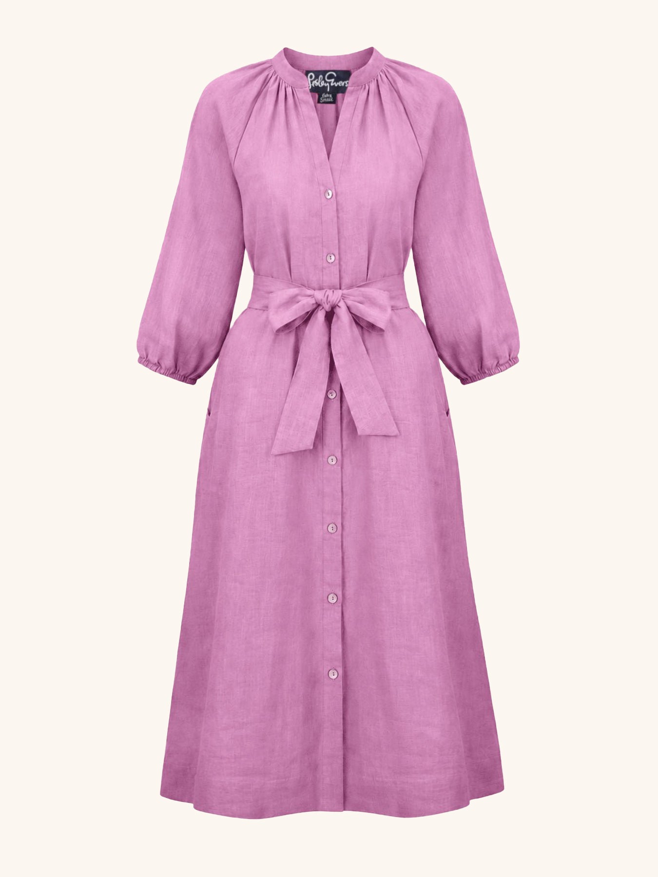 HENRIETTA dress Lilac - Lesley Evers-Dress-linen dress-new