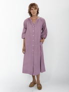 HENRIETTA dress Lilac - Lesley Evers-Dress-linen dress-new