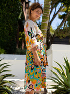 HENRIETTA dress Peacock Natural - Lesley Evers - 