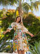 HENRIETTA dress Peacock Natural - Lesley Evers - 