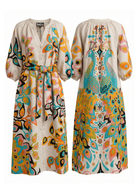 HENRIETTA dress Peacock Natural - Lesley Evers - 