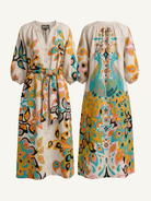 HENRIETTA dress Peacock Natural - Lesley Evers - 