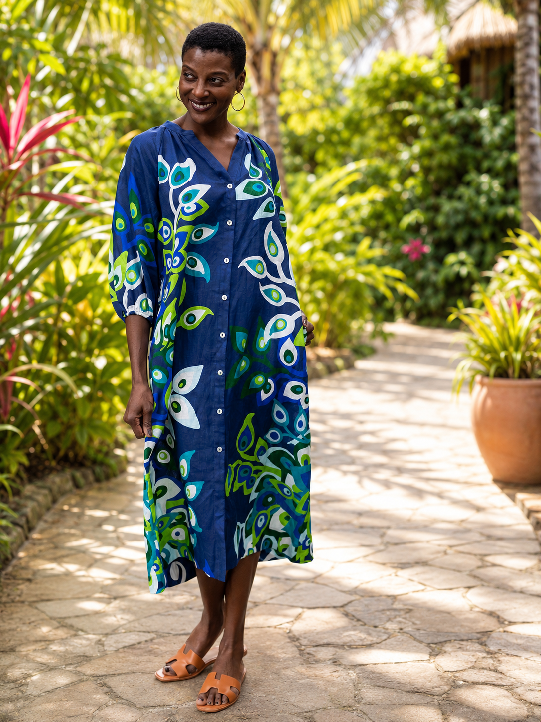 HENRIETTA dress Peacock Navy - Lesley Evers - 