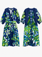HENRIETTA dress Peacock Navy - Lesley Evers - 