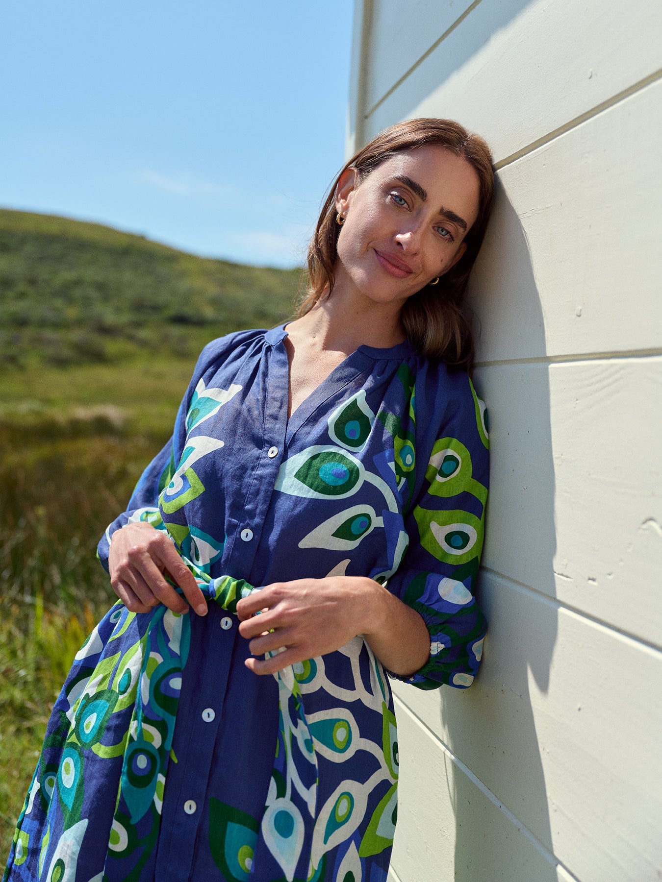 HENRIETTA dress Peacock Navy - Lesley Evers - 