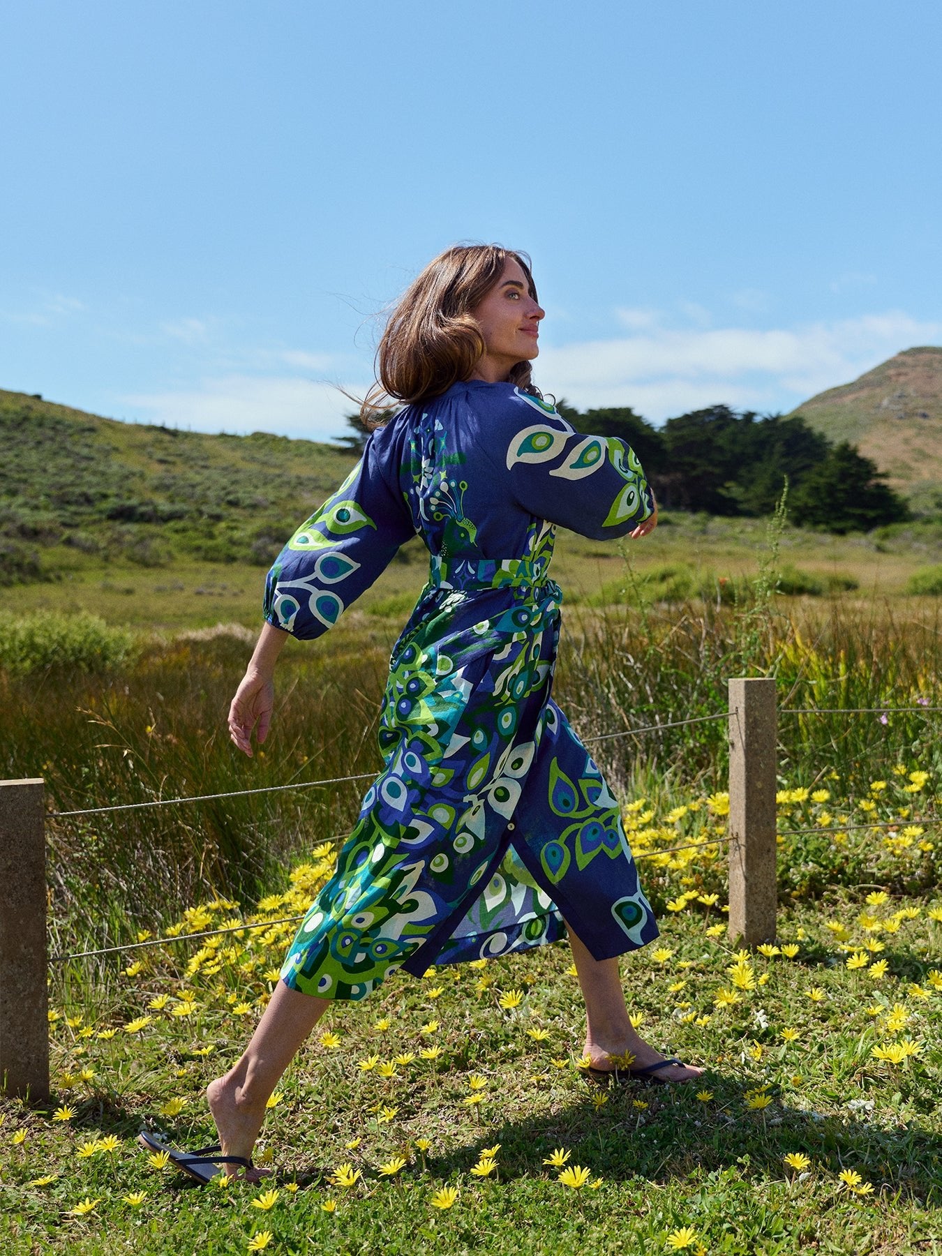 HENRIETTA dress Peacock Navy - Lesley Evers - 