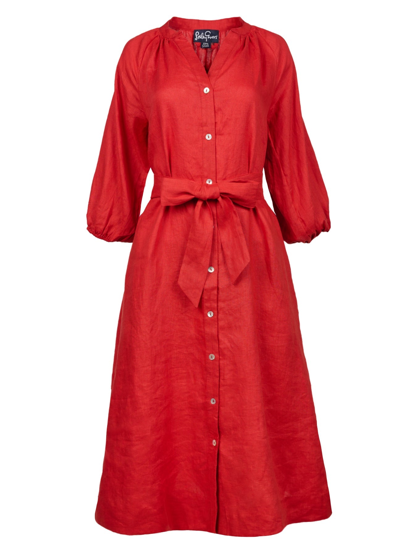 HENRIETTA dress Terra Cotta - Lesley Evers-Dress-linen dress-new