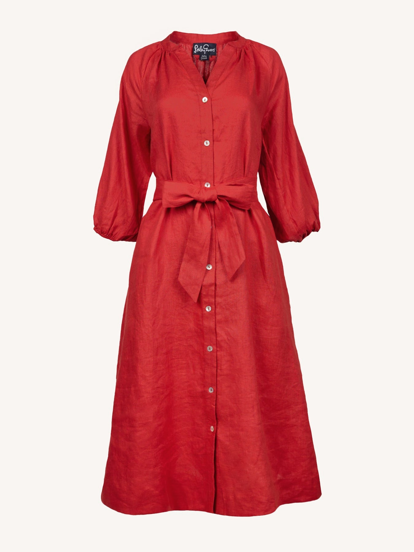HENRIETTA dress Terra Cotta - Lesley Evers-Dress-linen dress-new