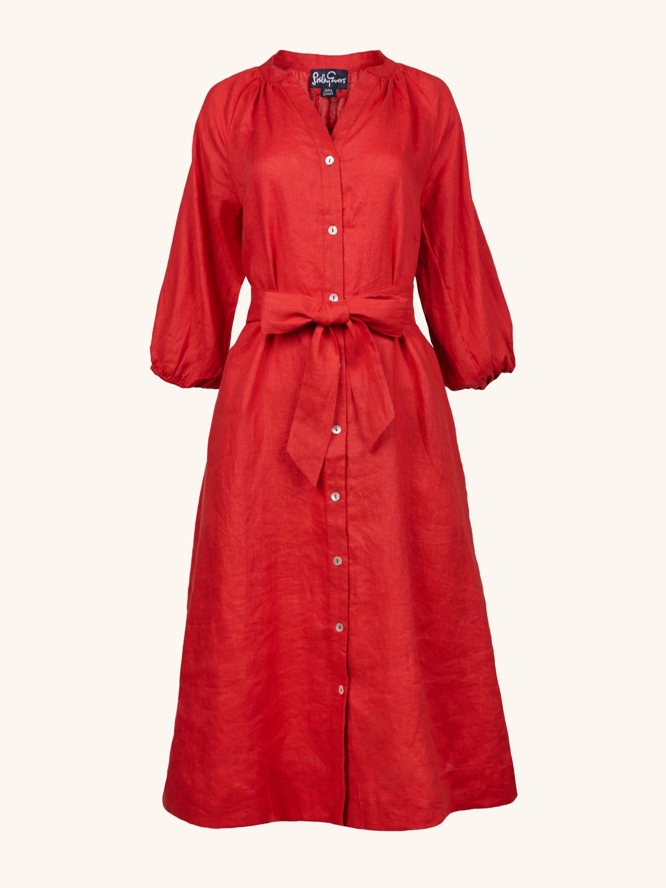 HENRIETTA dress Terra Cotta - Lesley Evers-Dress-linen dress-new