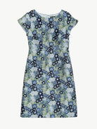 HOLLY dress Daffodils Blue - Lesley Evers-coat-lined coat-new