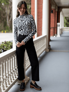 IDA tee Fern Black and White - Lesley Evers - basics - ida - long sleeve