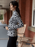 IDA tee Fern Black and White - Lesley Evers - basics - ida - long sleeve