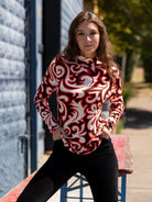 IDA tee Filigree Red - Lesley Evers - basics - ida - long sleeve