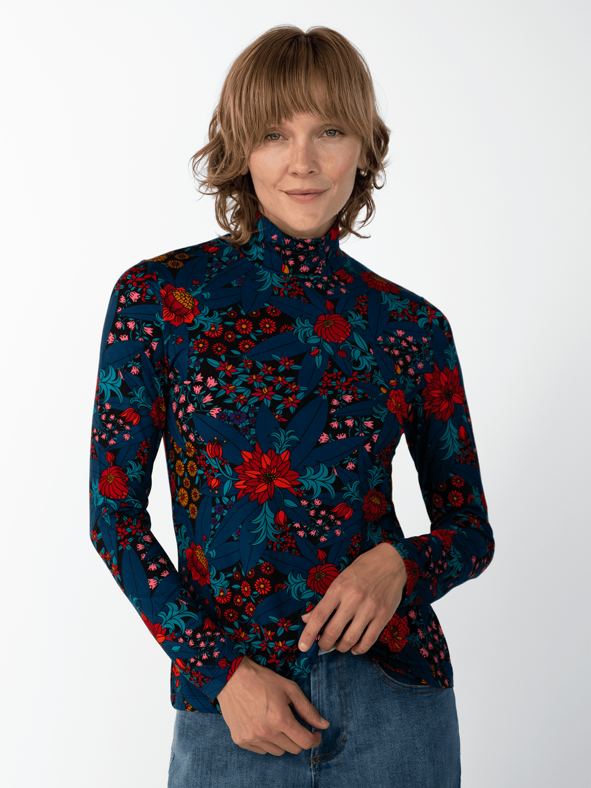 IDA tee Splendor Teal - Lesley Evers-basics-ida-long sleeve