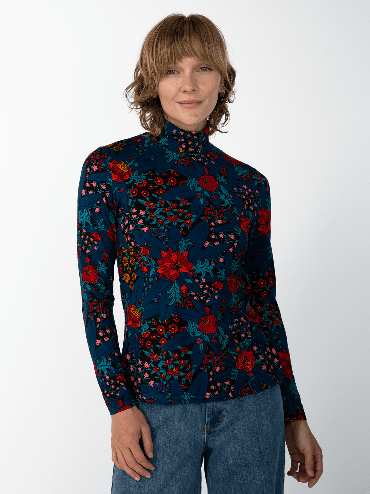 IDA tee Splendor Teal - Lesley Evers-basics-ida-long sleeve
