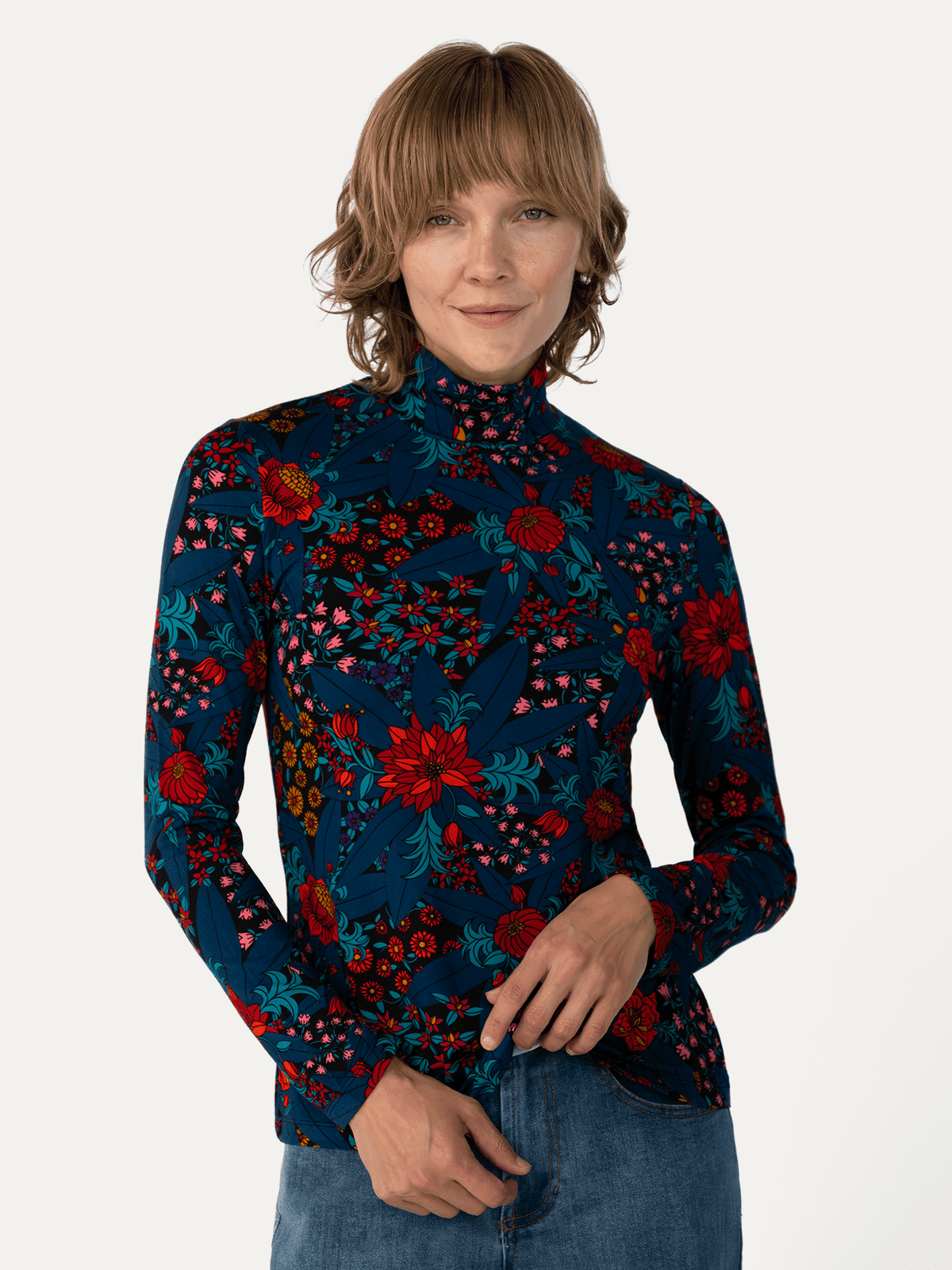 IDA tee Splendor Teal - Lesley Evers-basics-ida-long sleeve