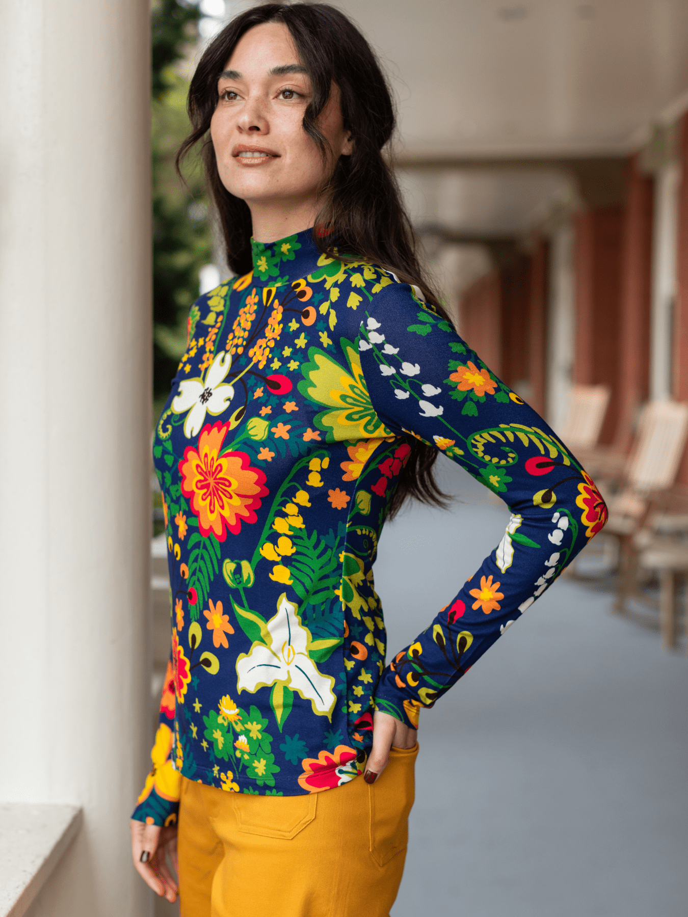 IDA tee Woodland Navy - Lesley Evers - basics - ida - long sleeve