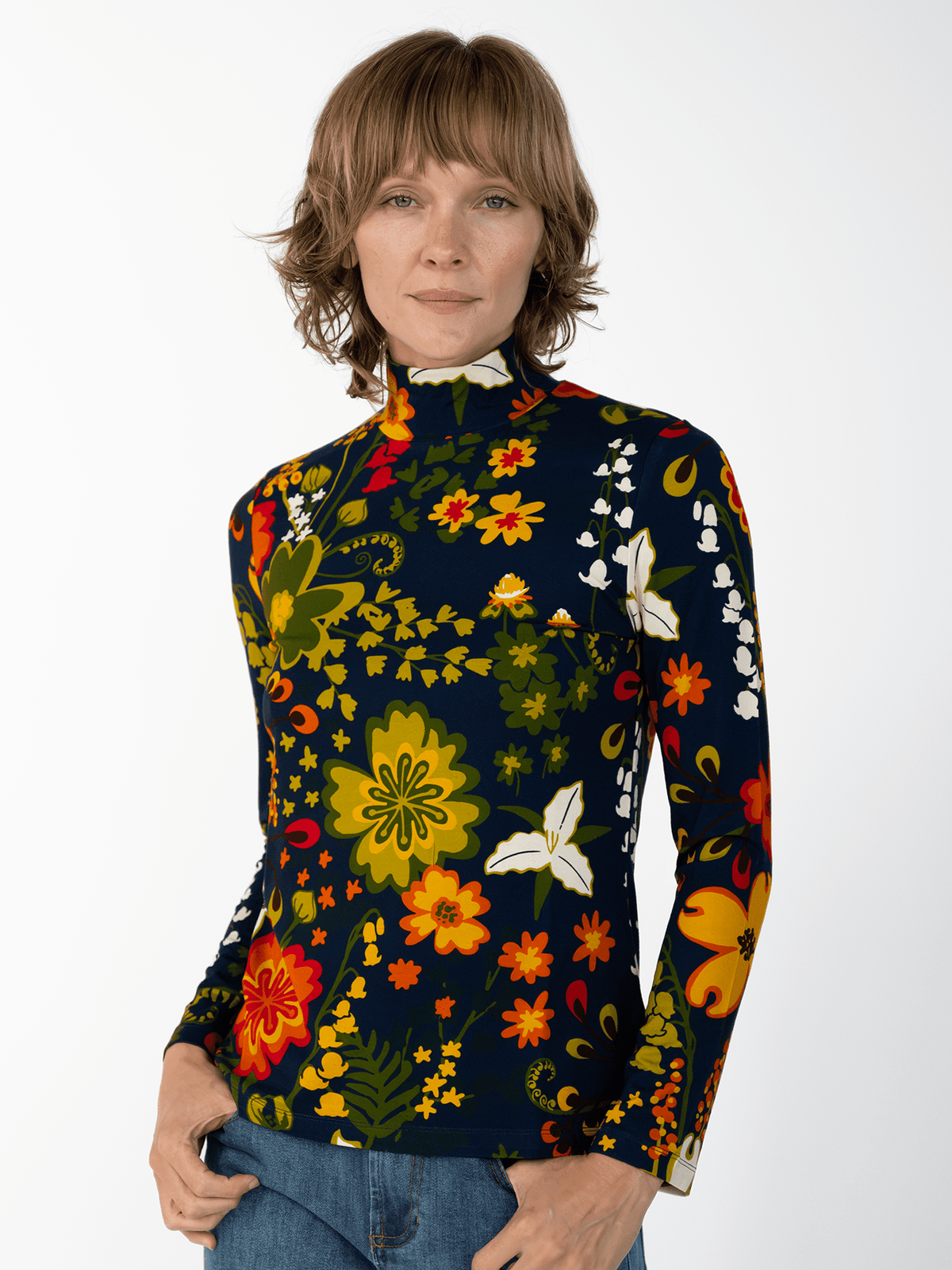IDA tee Woodland Navy - Lesley Evers-basics-ida-long sleeve