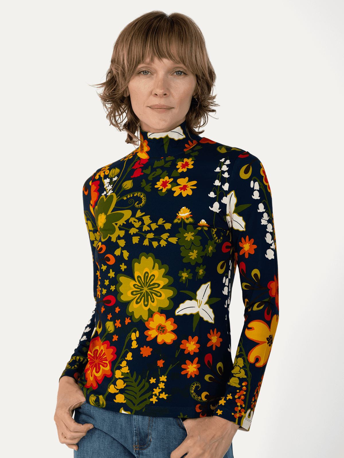 IDA tee Woodland Navy - Lesley Evers-basics-ida-long sleeve