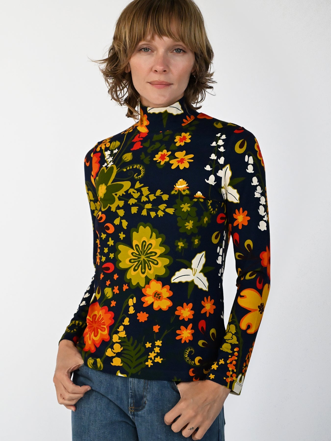 IDA tee Woodland Navy - Lesley Evers-basics-ida-long sleeve