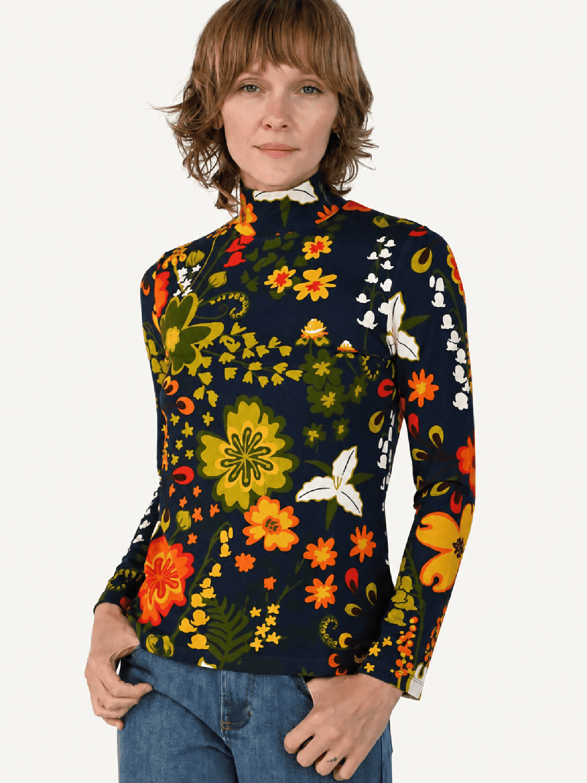 IDA tee Woodland Navy - Lesley Evers-basics-ida-long sleeve