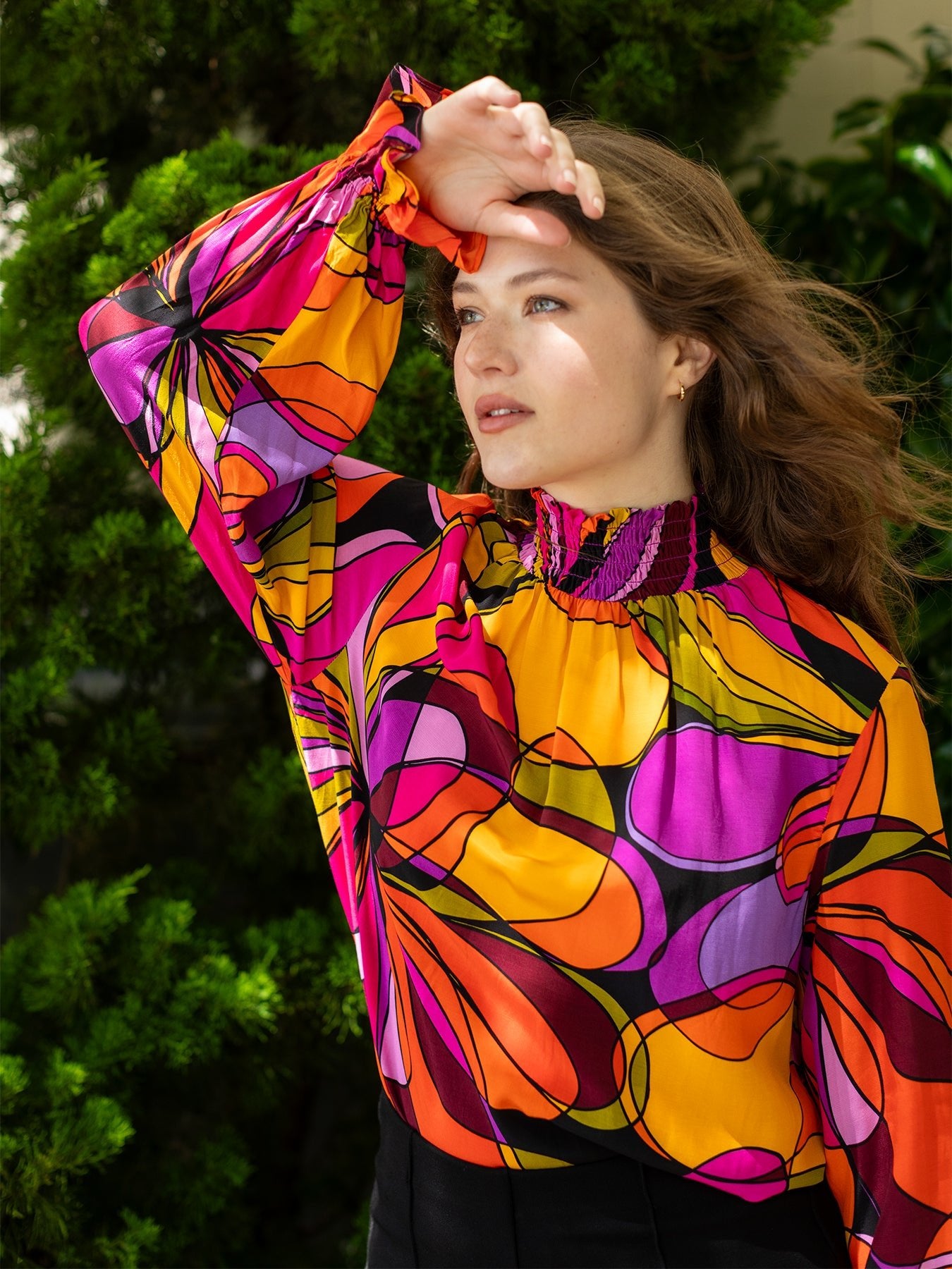 INGRID blouse Coronado Fuchsia – Lesley Evers