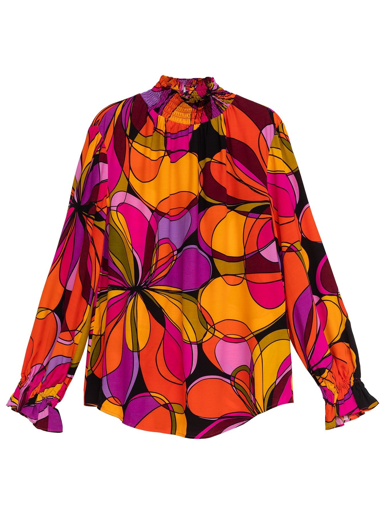 INGRID blouse Coronado Fuchsia – Lesley Evers