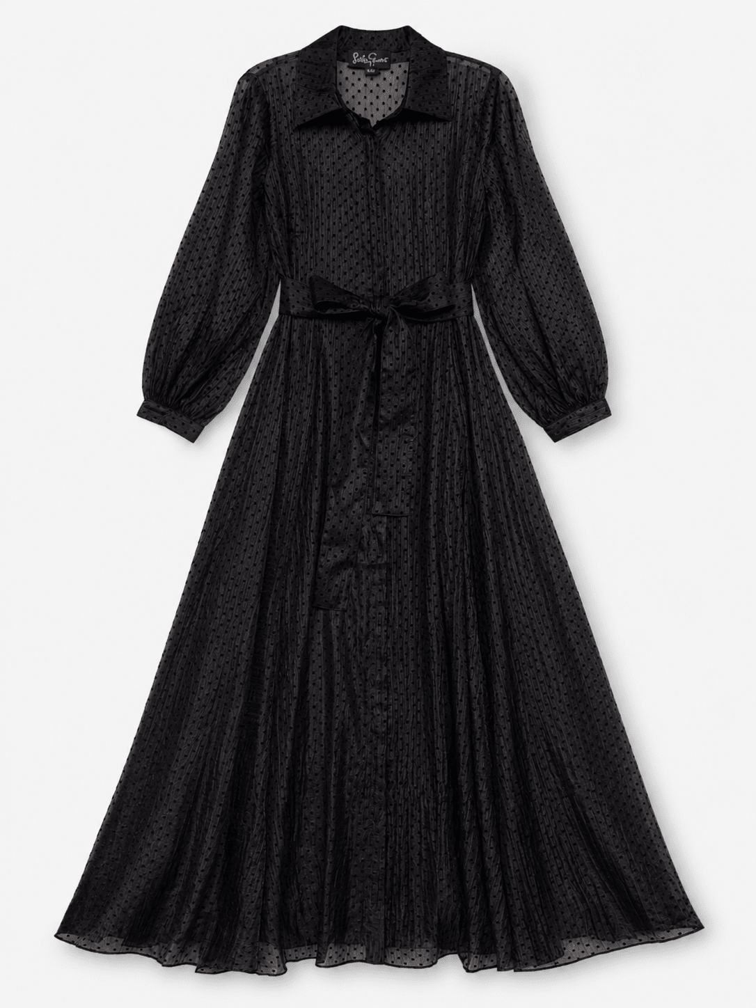 ISADORA dress Black Velvet Dots - Lesley Evers - Dress - formal - Shop