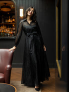 ISADORA dress Black Velvet Dots - Lesley Evers - Dress - formal - Shop