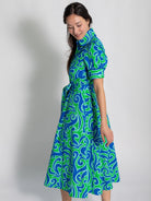 JANE dress Filigree Green - Lesley Evers - cotton dress - Dress - Printed Dress