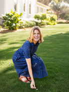 JANE dress Navy Eyelet - Lesley Evers - Dress - eyelet - eyelet dress