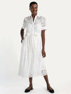 JANE dress White Eyelet - Lesley Evers-Dress-eyelet-eyelet dress