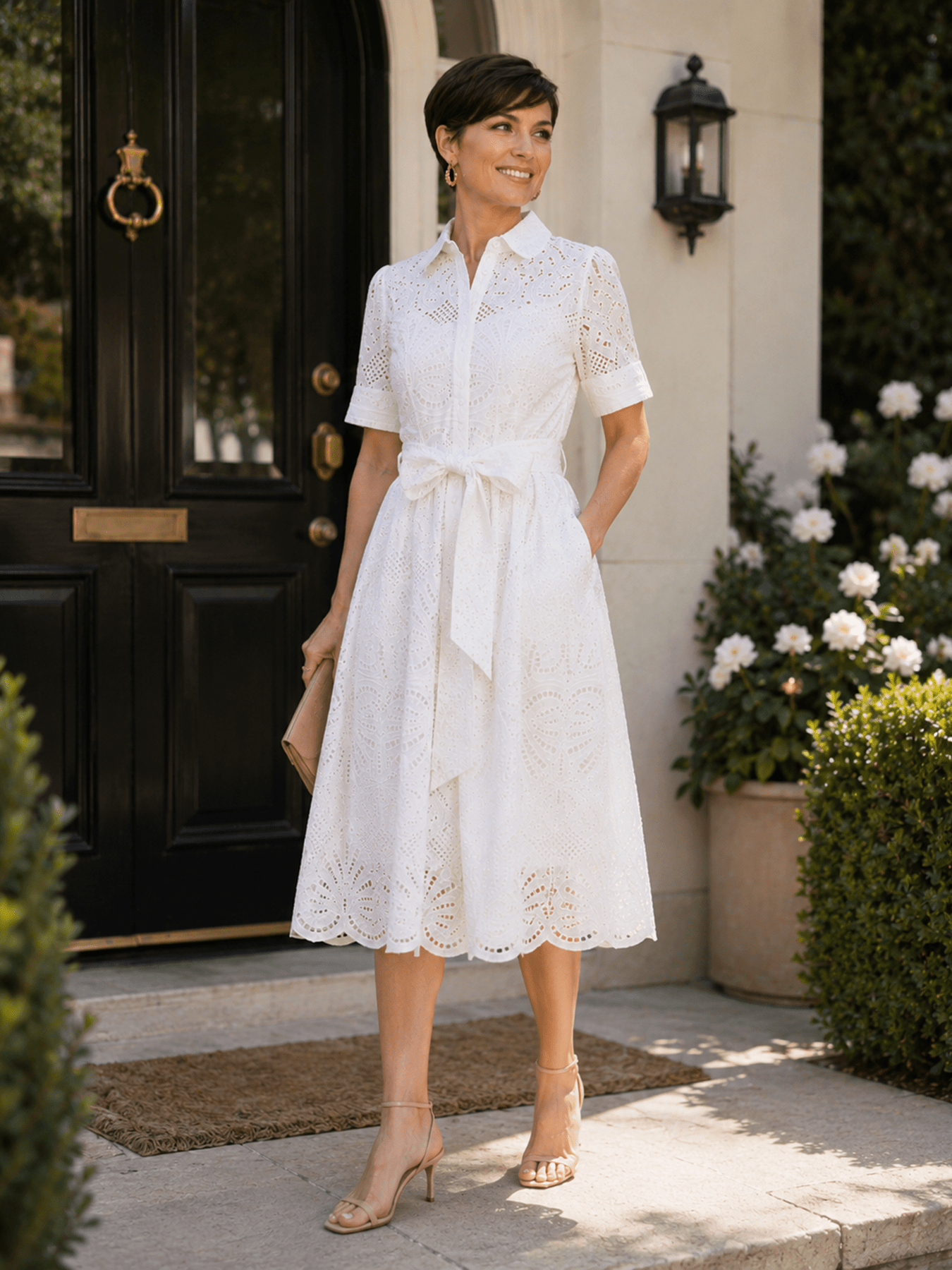 JANE dress White Eyelet - Lesley Evers - Dress - eyelet - eyelet dress