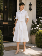 JANE dress White Eyelet - Lesley Evers - Dress - eyelet - eyelet dress