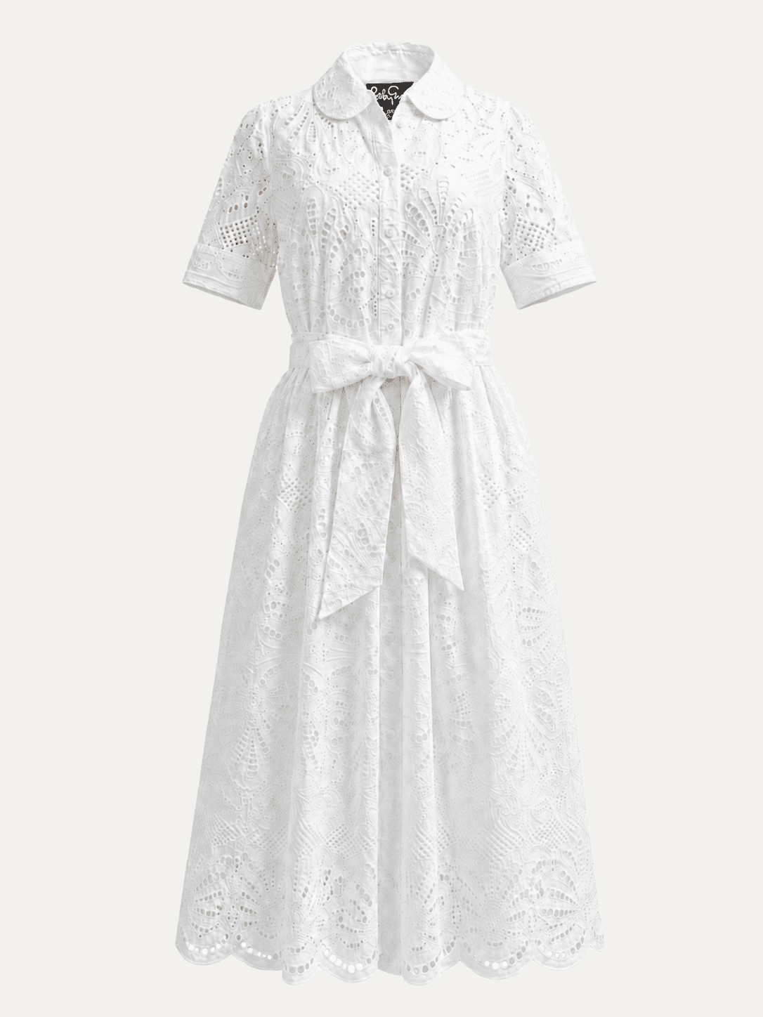 JANE dress White Eyelet - Lesley Evers-Dress-eyelet-eyelet dress