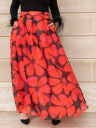 JASMINE maxi skirt Anemone Red - Lesley Evers - holiday - jasmine - maxi skirt